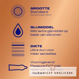 Durex Nude Extra Lubricant - prezerwatywy ultracienkie 10 sztuk Durex