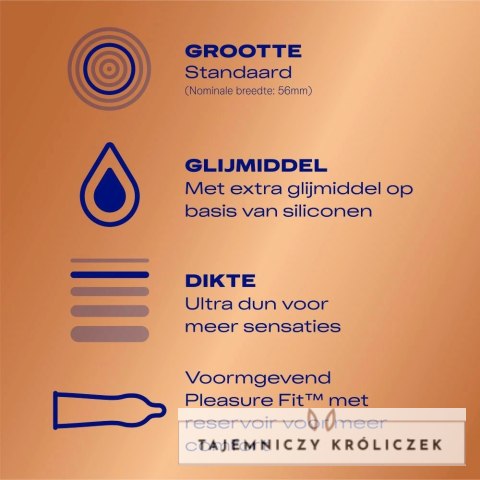 Durex Nude Extra Lubricant - prezerwatywy ultracienkie 10 sztuk Durex