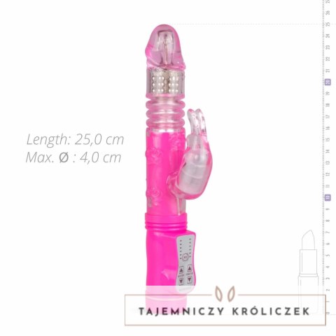 EasyToys Rabbit Pink - Wielofunkcyjny Model Z Systemem Ruchu Posuwistego Easytoys Vibe Collection