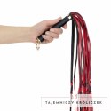 Fetish Collection Flogger 64 cm czerwono-czarny z rączką PU Easytoys Fetish Collection