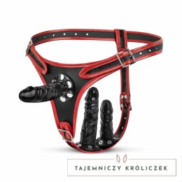 Fetish Collection Triple System Intymny z 3 wkładami czarno-czerwony Easytoys Fetish Collection