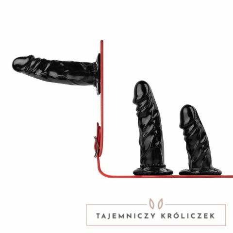 Fetish Collection Triple System Intymny z 3 wkładami czarno-czerwony Easytoys Fetish Collection