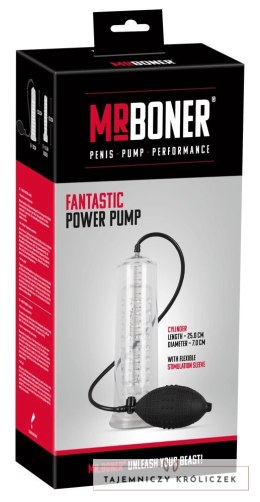 Mr. Boner Pompa Prożniowa Ręczna 25cm Skala Cylinder Silikonowy Rękaw Mister Boner
