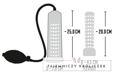 Mr. Boner Pompa Prożniowa Ręczna 25cm Skala Cylinder Silikonowy Rękaw Mister Boner