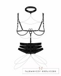 Obsessive Premisis Black - Pas Harness z Regulacją i Łańcuszkiem S/M/L Obsessive
