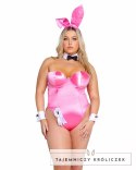 Playboy Classic Bunny Pink - zestaw kostiumowy z gorsetem i akcesoriami S Playboy Lingerie