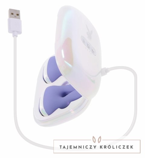 Playboy Pleasure In A Pinch - Wibrujące zaciski silikonowe z pilotem Playboy
