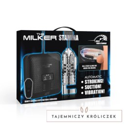 XR Brands El Milker Stamina - Automatyczny system z funkcją ssania i wibracji, transparentny XR Brands