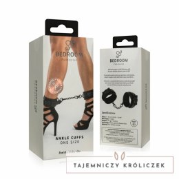 Rimba Black Cuffs - Regulowane mankiety z ekoskory, czarne Bedroom Fantasies