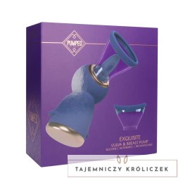 Shots Exquisite Purple - System prożniowy do pielęgnacji biustu i okolic intymnych, USB Pumped by Shots