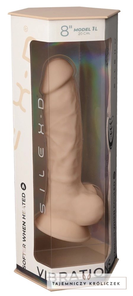 SilexD Model 8 Vibration z pilotem - elastyczny silikonowy, 20 cm SILEXD