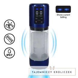 UltraLift Automatyczna Pompa Intymna Wodoodporna Metaliczny Niebieski Pumped by Shots