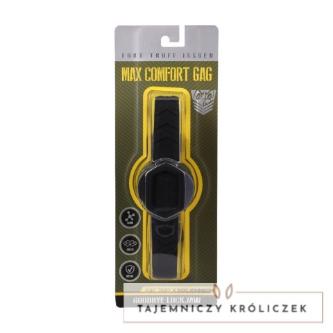 Doc Johnson Max Comfort Gag Black silikonowy system ustny Doc Johnson