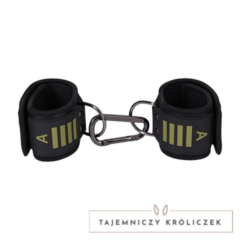 Doc Johnson Tactical Ankle Cuffs Black/Green regulowane neoprenowe Doc Johnson