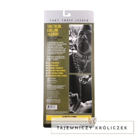 Doc Johnson Tactical Collar & Leash Black/Green - regulowany neoprenowy komplet Doc Johnson