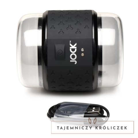 JOCK Double Stroker Black - wibrująca maszyna intymna, dwustronna, IPX7 Curve Toys