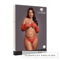 Leg Avenue Opera Gloves Plus Size czerwono-złote brokat XL-4XL Le Désir by Shots