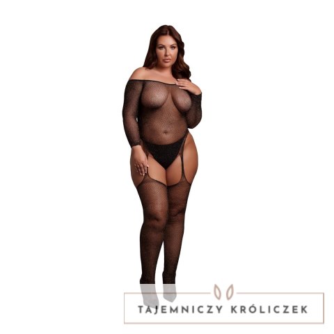 Leg Avenue Plus Size Body Off Shoulder Czarny/Złoty Brokat XL-4XL Le Désir by Shots