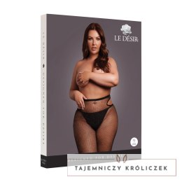 Leg Avenue Shimmering Cut-Out Tights Plus Size czarne ze złotym brokatem Le Désir by Shots