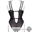 Obsessive Bodystocking koronkowy, regulowane ramiączka, czarny Plus Size Le Désir by Shots