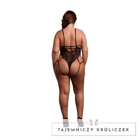 Obsessive Bodysuit Plus Size Black - Model z koronką i regulacją Le Désir by Shots