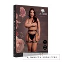Obsessive Double Strap Garter Belt Plus Size czarny XL-4XL regulowany Le Désir by Shots
