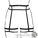 Obsessive Double Strap Garter Belt Plus Size czarny XL-4XL regulowany Le Désir by Shots