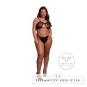 Obsessive Keyhole Mesh Bra Plus Size Czarny z Podwojnymi Ramiączkami Le Désir by Shots