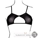 Obsessive Keyhole Mesh Bra Plus Size Czarny z Podwojnymi Ramiączkami Le Désir by Shots