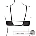Obsessive Keyhole Mesh Bra Plus Size Czarny z Podwojnymi Ramiączkami Le Désir by Shots
