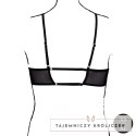 Obsessive Keyhole Mesh Bra czarny z podwojnymi ramiączkami One Size Le Désir by Shots