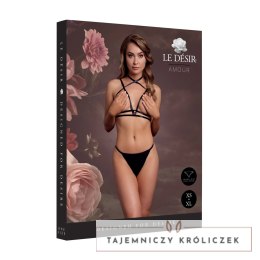 Obsessive Open Cup Triangle Bra Black z Regulacją, Rozmiar Uniwersalny Le Désir by Shots