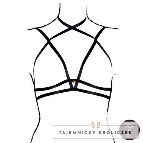 Obsessive Open Cup Triangle Bra Black z Regulacją, Rozmiar Uniwersalny Le Désir by Shots