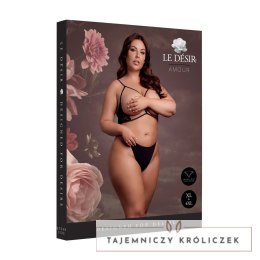 Obsessive Open Cup Triangle Bra Plus Size czarny koronkowy XL-4XL Le Désir by Shots
