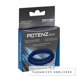POTENZduo Zestaw Pierścieni Stymulujących - podwojna konstrukcja, czarny Joydivision