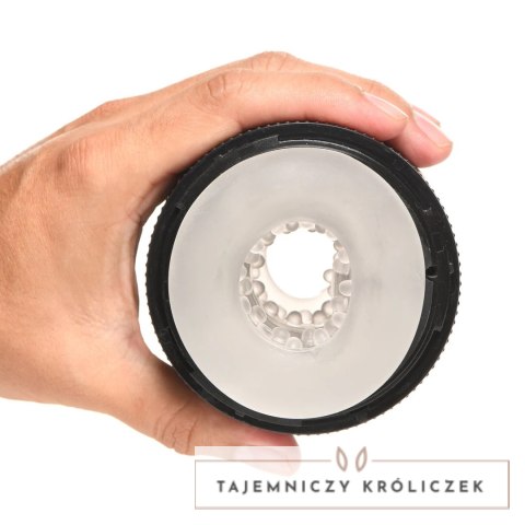XR Brands Tightening System Black - Regulowany tunel intymny TPE Curve Toys