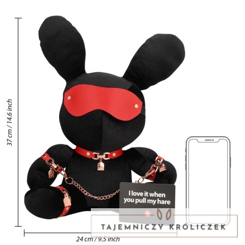 Rimba Rabbit Bondage Velvet Pluszowy Duży Czarny Model Dekoracyjny S-Line by Shots