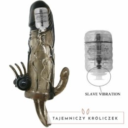 Baile Brave Man - Czarna nakładka z podwojnym systemem wibracyjnym, 16,5 cm BAILE FOR HIM