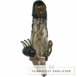 Baile Brave Man - Czarna nakładka z podwojnym systemem wibracyjnym, 16,5 cm BAILE FOR HIM