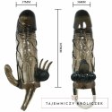 Baile Brave Man - Czarna nakładka z podwojnym systemem wibracyjnym, 16,5 cm BAILE FOR HIM