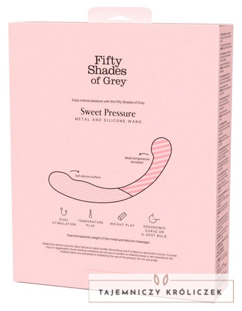 Fifty Shades of Grey Sweet Pressure - podwojna końcowka, silikon i metal Fifty Shades of Grey