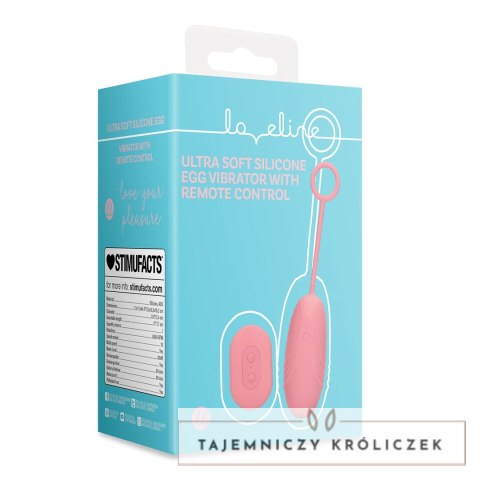 Loveline Ultra Soft Jajeczko z Pilotem Pink Arabesque - Zestaw Wibrujący Loveline by Shots
