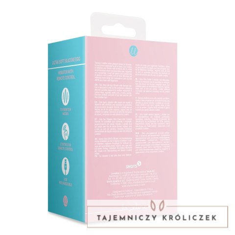 Loveline Ultra Soft Jajeczko z Pilotem Pink Arabesque - Zestaw Wibrujący Loveline by Shots