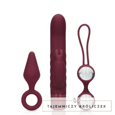 Loveline Zestaw Prezentowy 3-elementowy - Mini Wibrator, Kulki, Korek Loveline by Shots