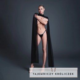 Private Dancer Bolero Cape Winylowa z Siatką + G-string Czarny Uniwersalny Allure