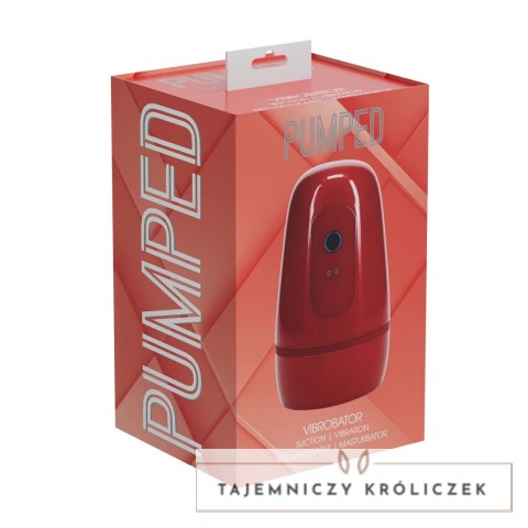 Pulsar Vibrobator Metallic Red - System ssąco-wibracyjny z podciśnieniem Pumped by Shots
