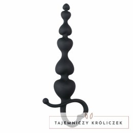 Sinner Gear Serce Koraliki Intymne Czarny Silikon 19 cm Easytoys Anal Collection