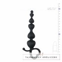 Sinner Gear Serce Koraliki Intymne Czarny Silikon 19 cm Easytoys Anal Collection