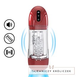SonicPull Multimedialna Pompa Wibracyjna z Funkcją Ssania Metallic Red Pumped by Shots