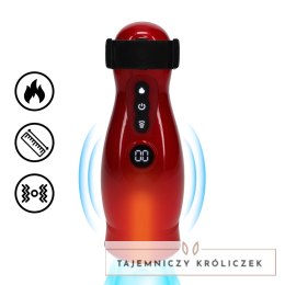 Virtuo Metallic Red - Pompa z funkcją zasysania, wibracją i uchwytem na telefon Pumped by Shots